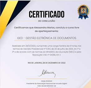 MODELO DE CERTIFICADO DE CONCLUSÃO DE CURSO